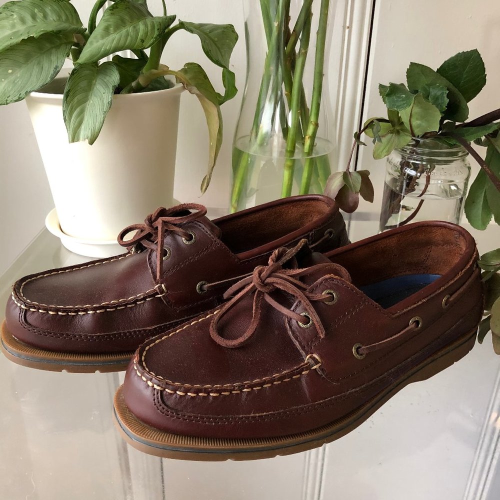 Sebago Men's Leather Boat Shoes, Perfect Condition